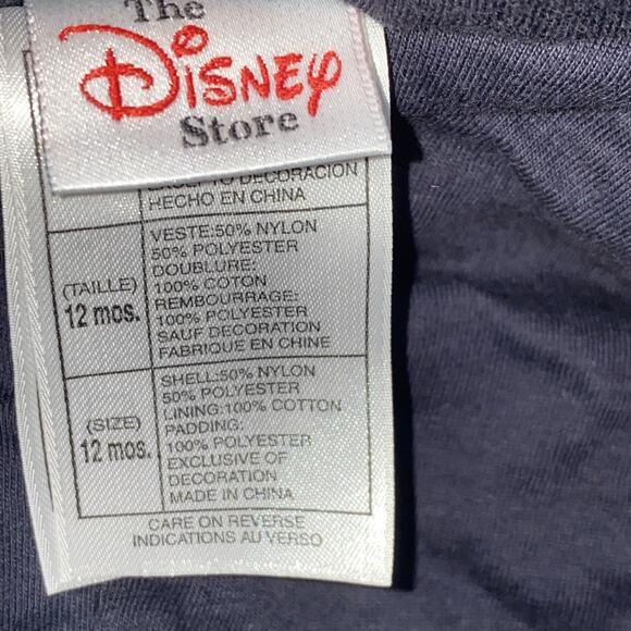 Disney Store Baby Snowsuit 12mo Vintage '99 Navy Embroidered Minnie Mouse - Picture 10 of 14